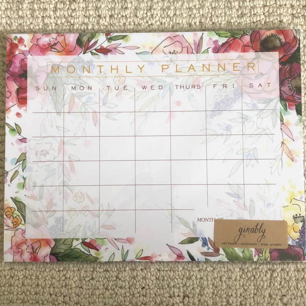Tear off Monthly Planner